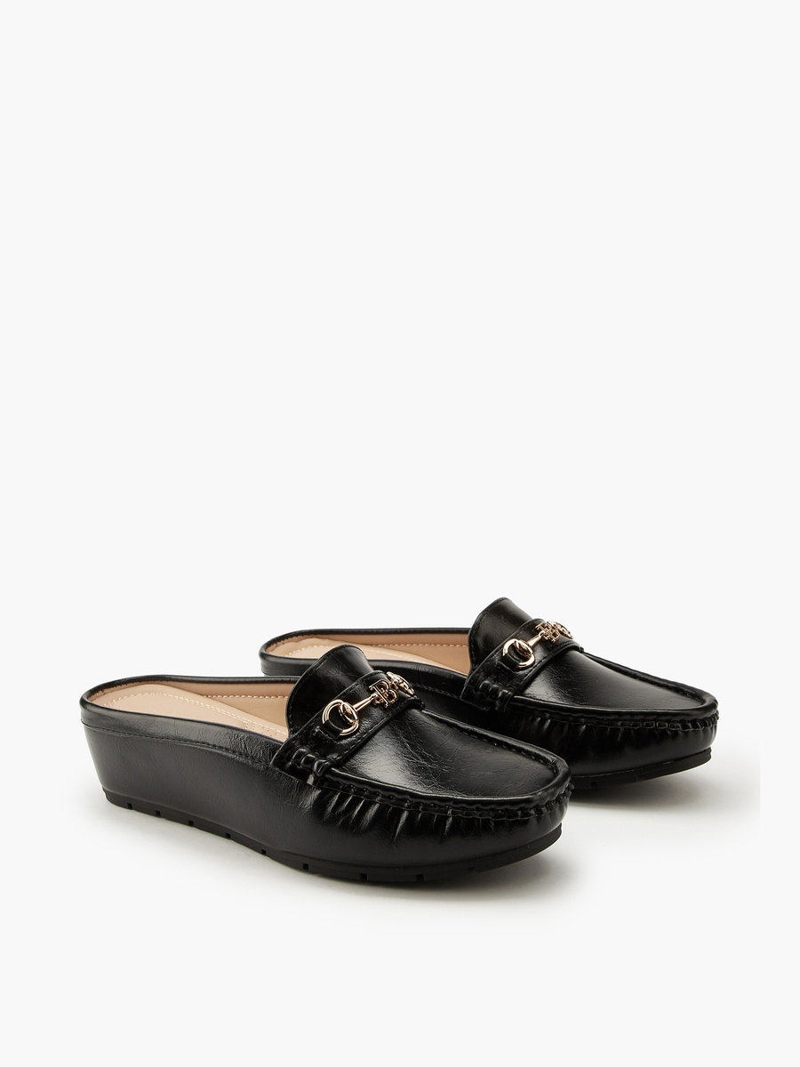 Horsebit Detail Slip-On Mules