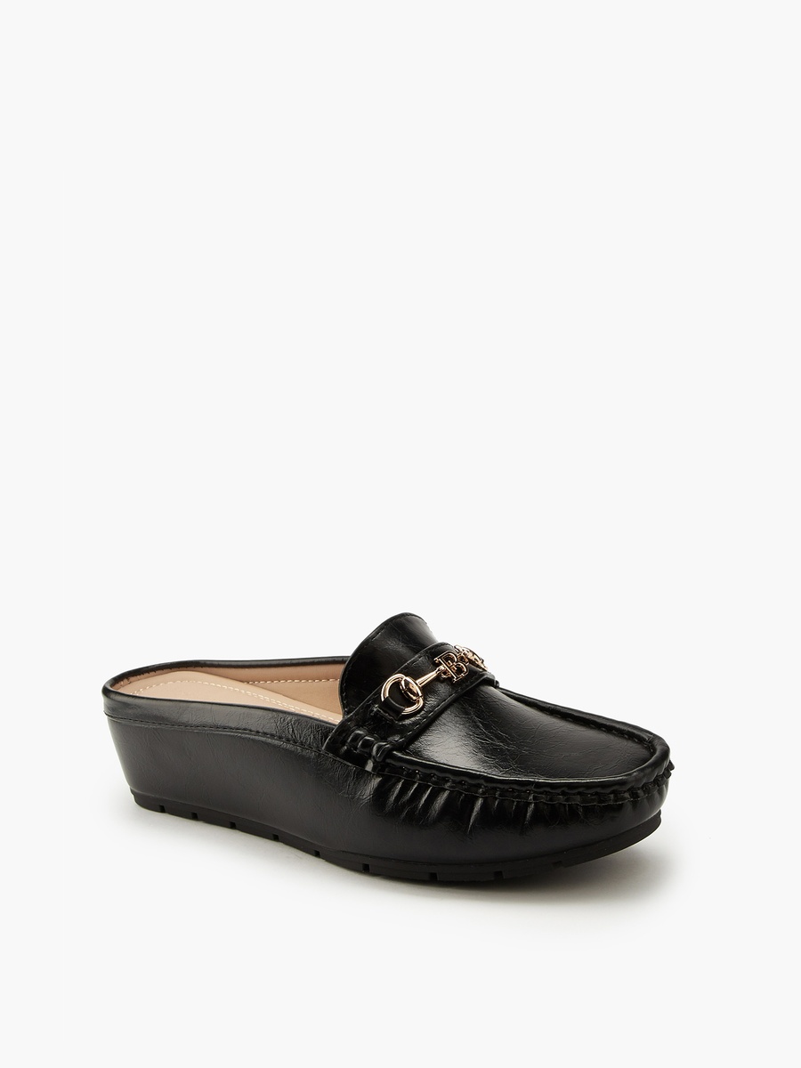 Horsebit Detail Slip-On Mules