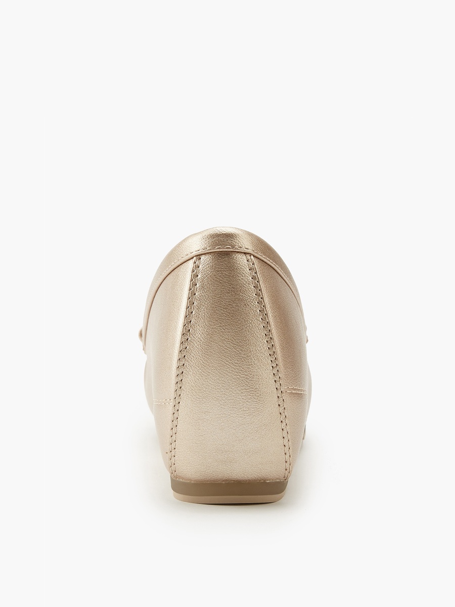 Bow Detail Slip-On Wedge Loafers