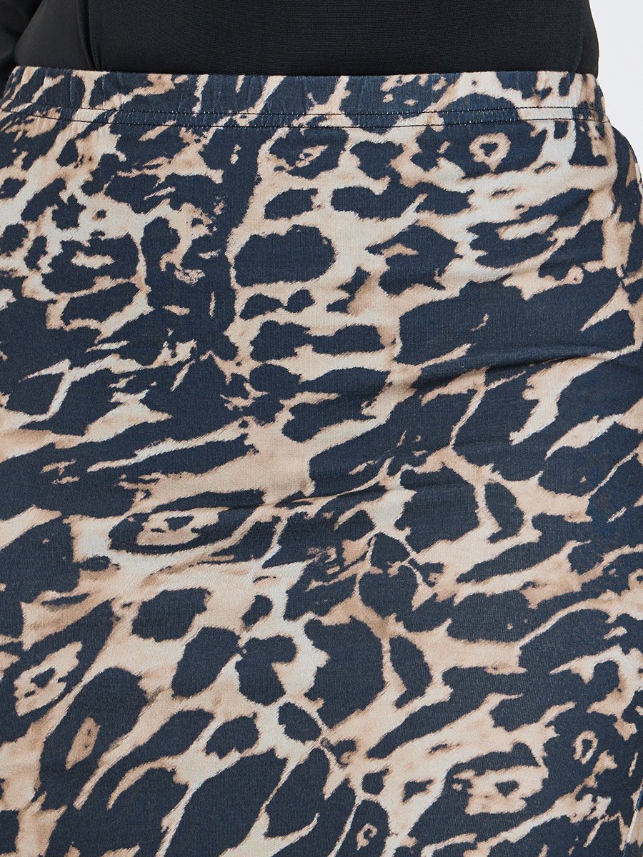 Animal Print Bodycon Maxi Skirt