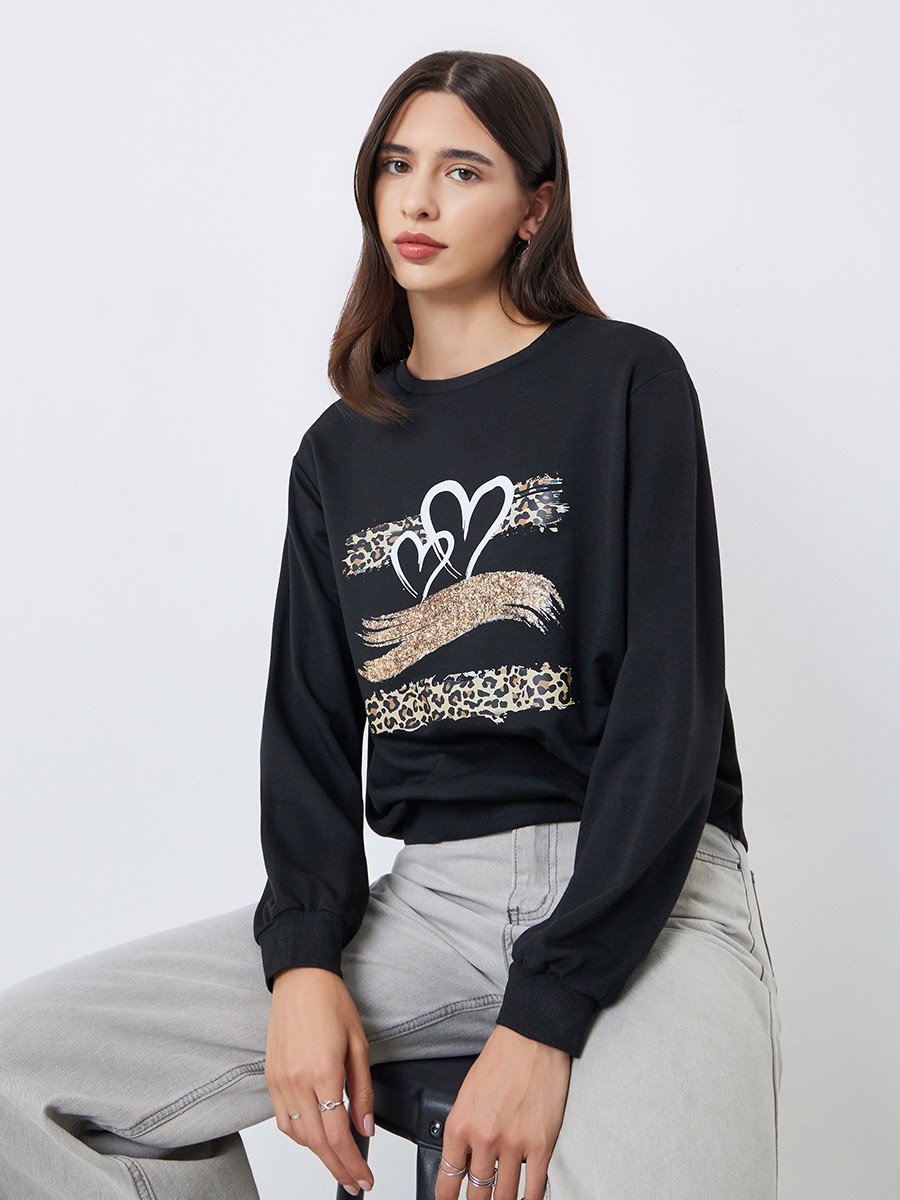 Black Long Sleeve Regular Fit T-Shirt