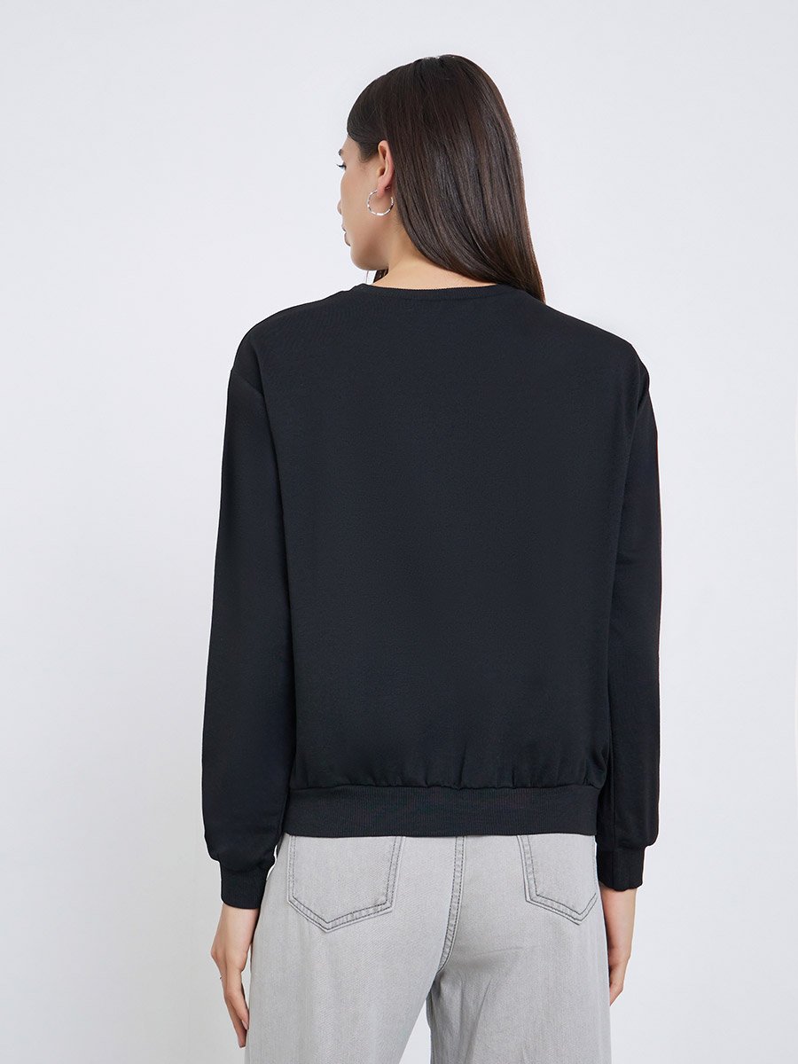 Black Long Sleeve Regular Fit T-Shirt