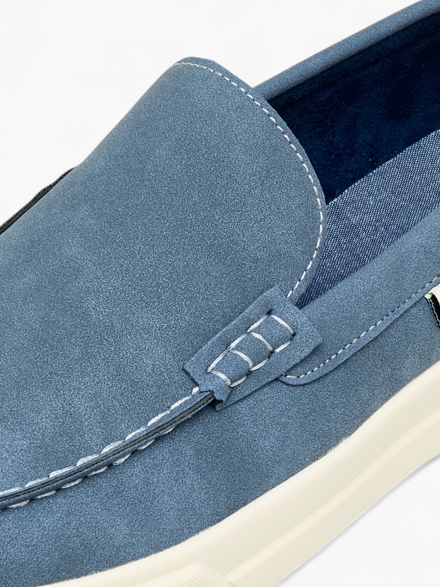 Men Solid Slip-On Loafers