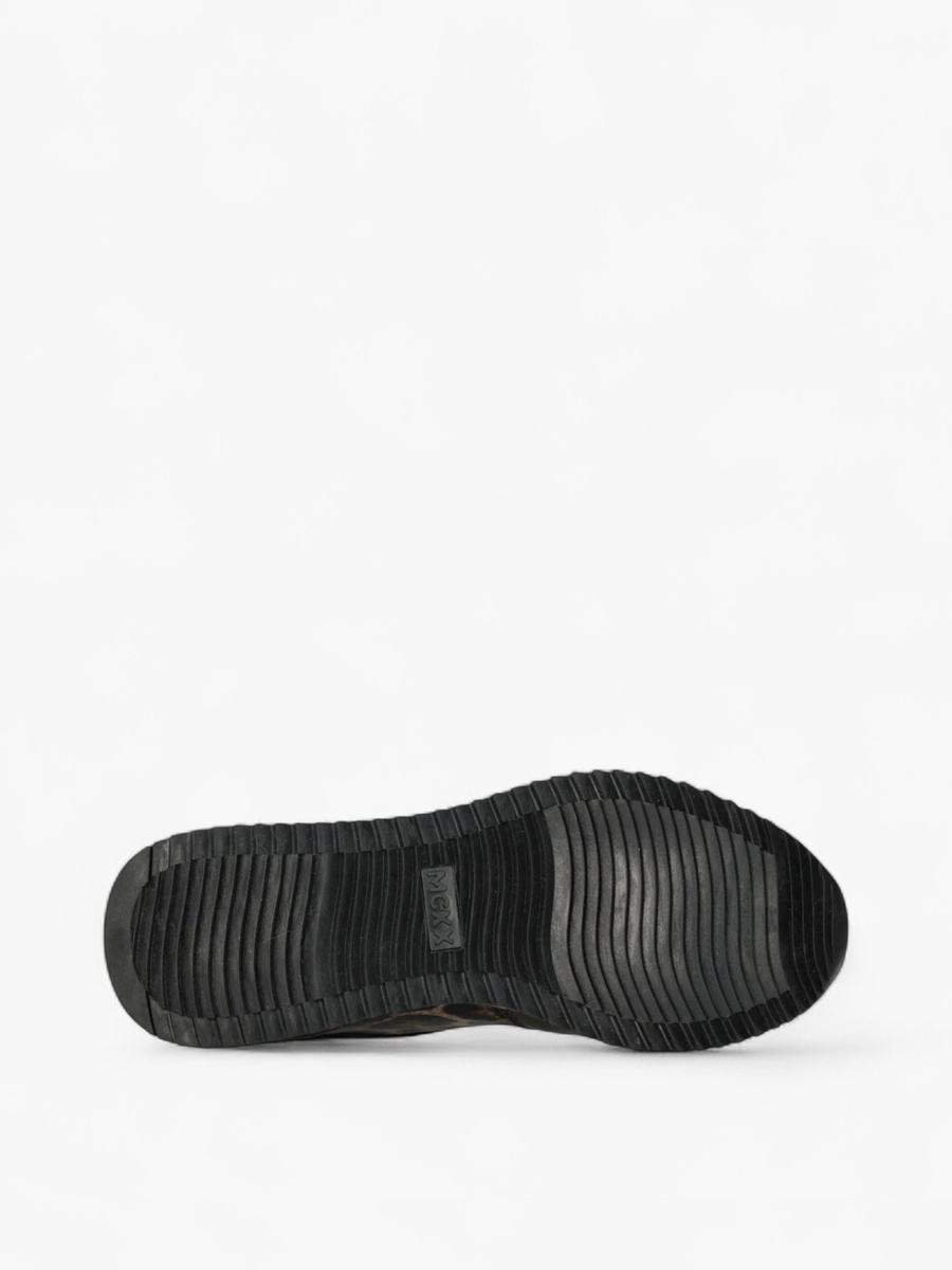 Animal Print Panelled Lace-Up Sneakers