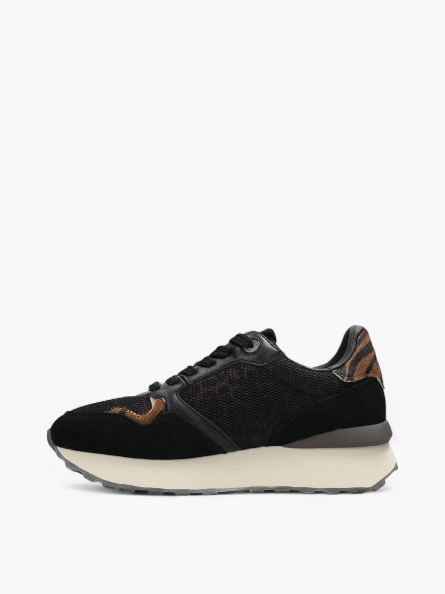 Panelled Lace-Up Sneakers