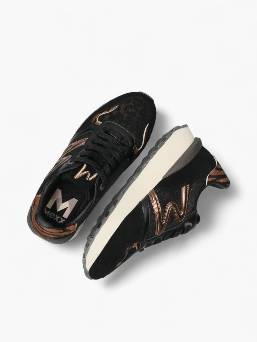 Panelled Lace-Up Sneakers