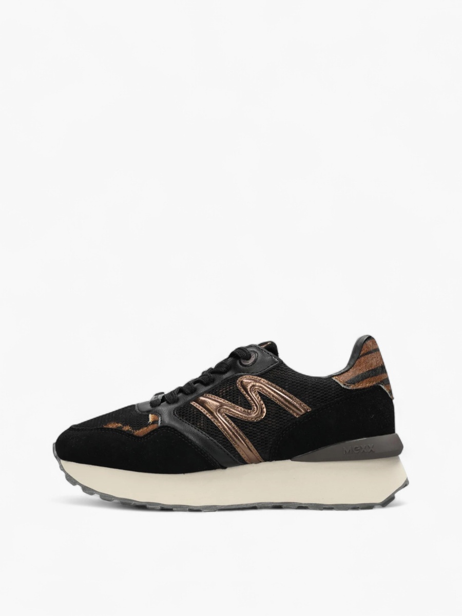Panelled Lace-Up Sneakers