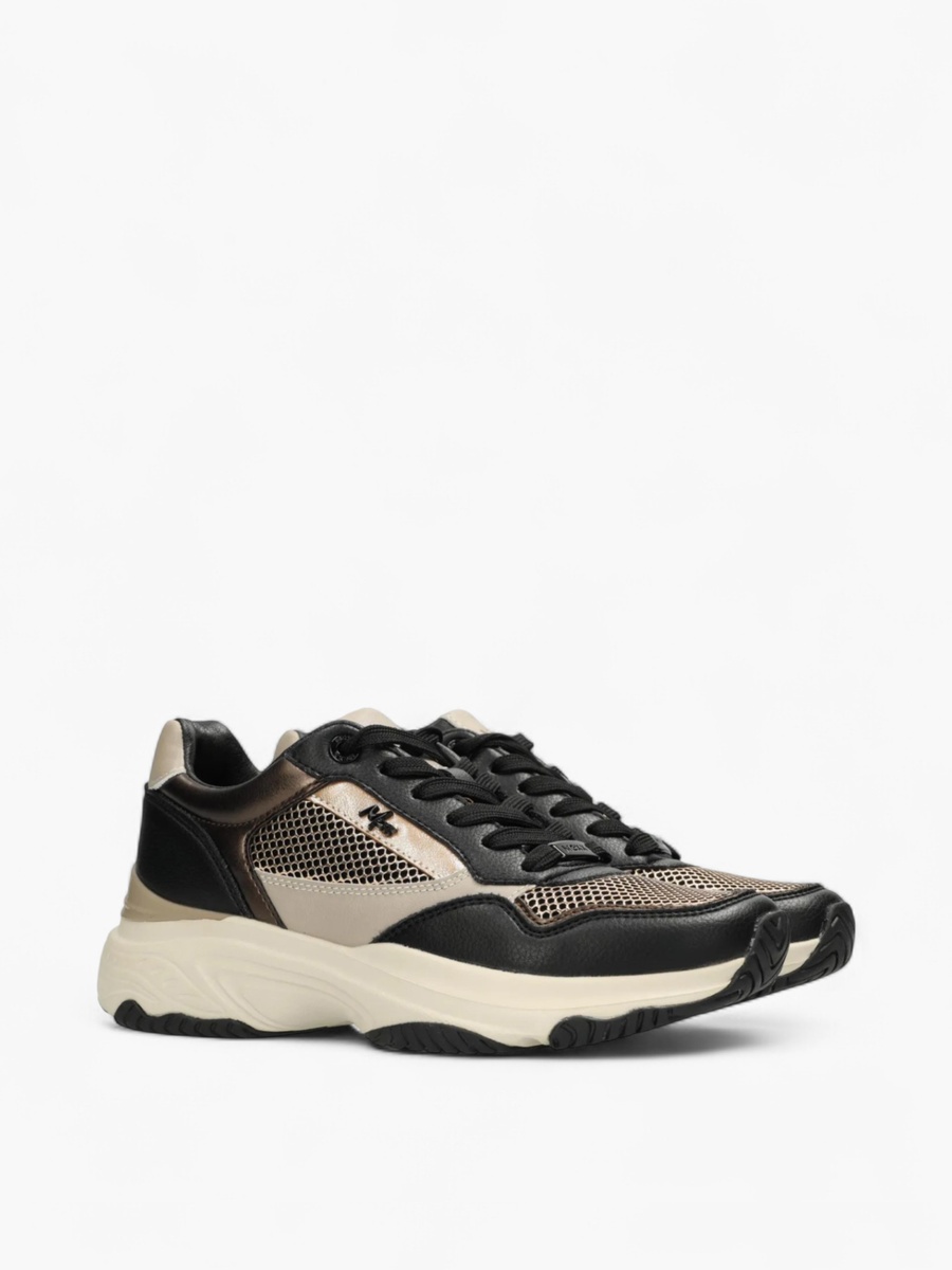 Mesh Panelled Lace-Up Sneakers