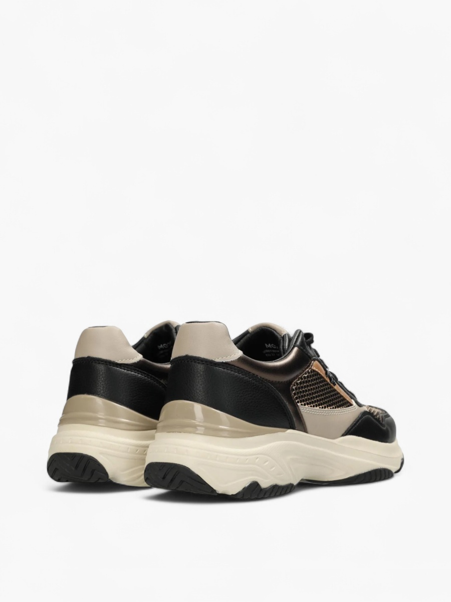 Mesh Panelled Lace-Up Sneakers