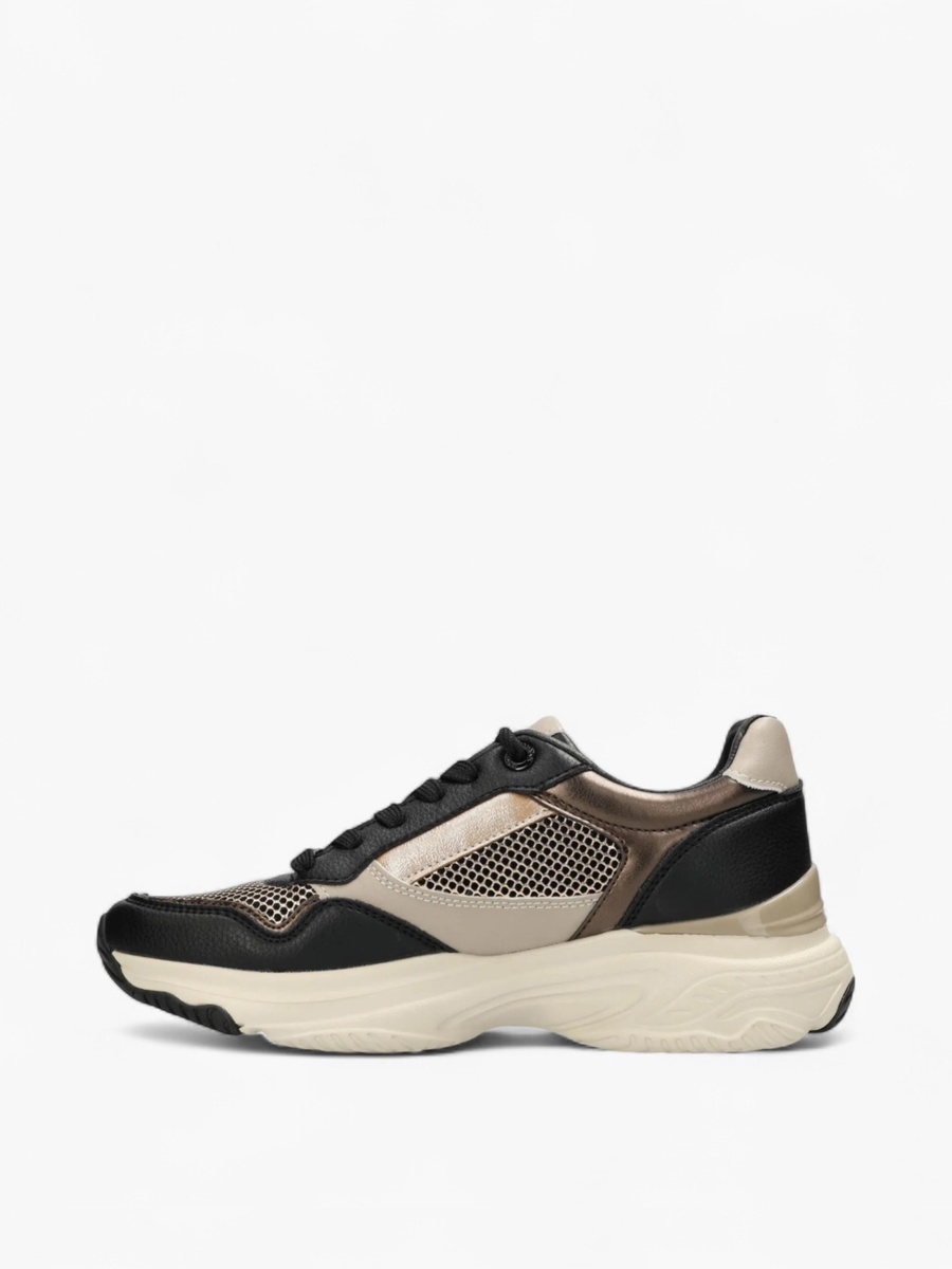 Mesh Panelled Lace-Up Sneakers