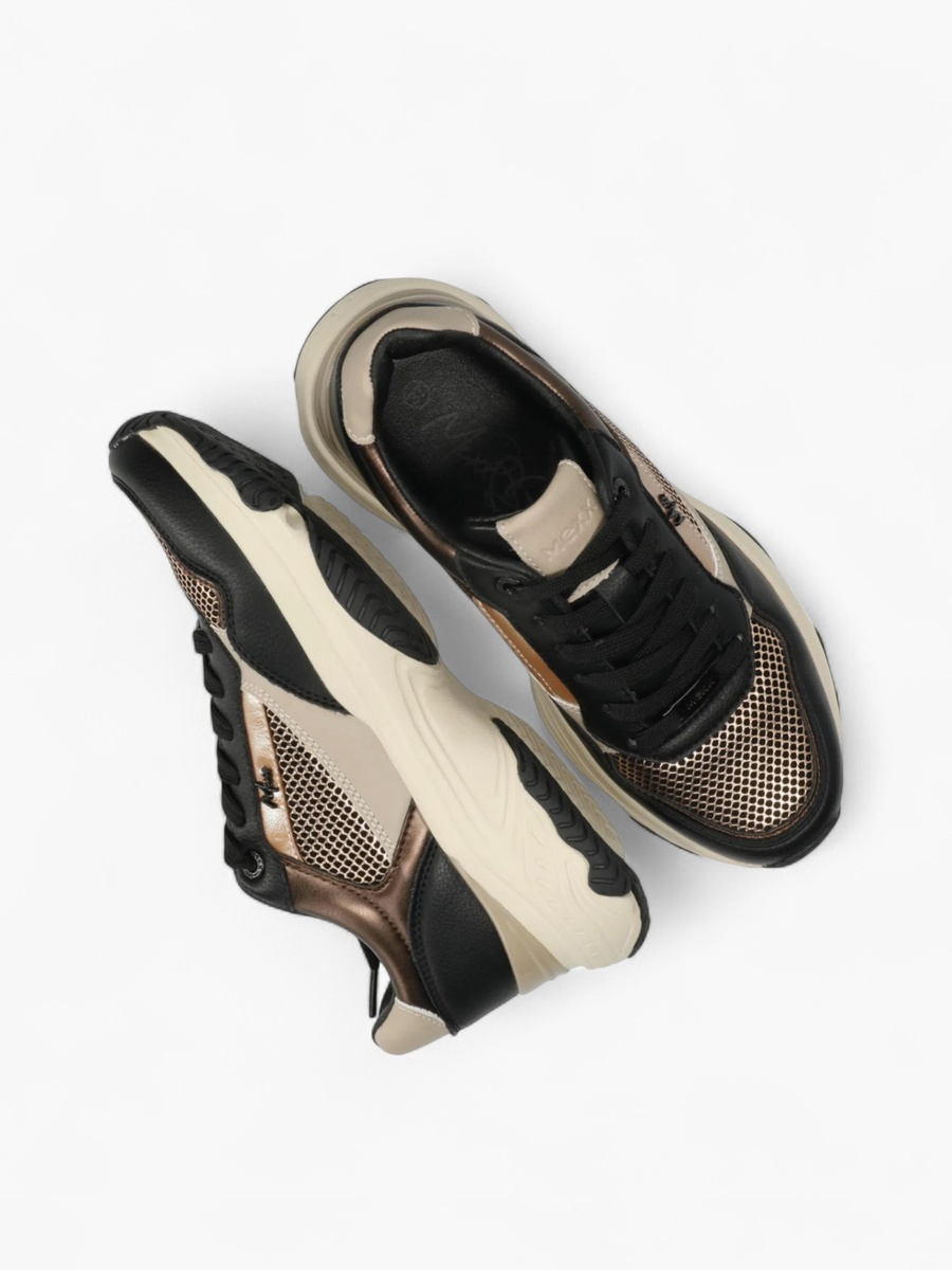 Mesh Panelled Lace-Up Sneakers