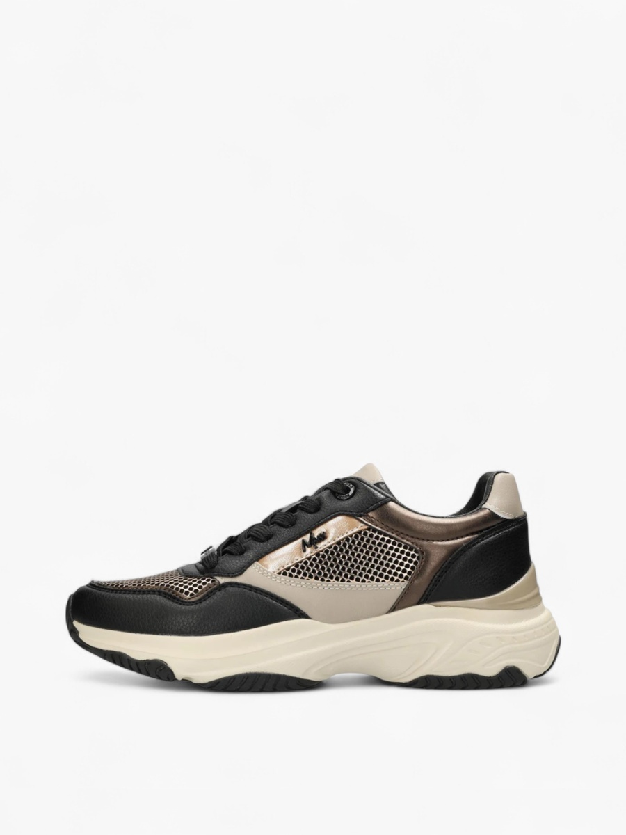Mesh Panelled Lace-Up Sneakers