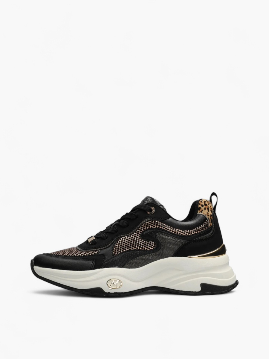 Panelled Lace-Up Sneakers
