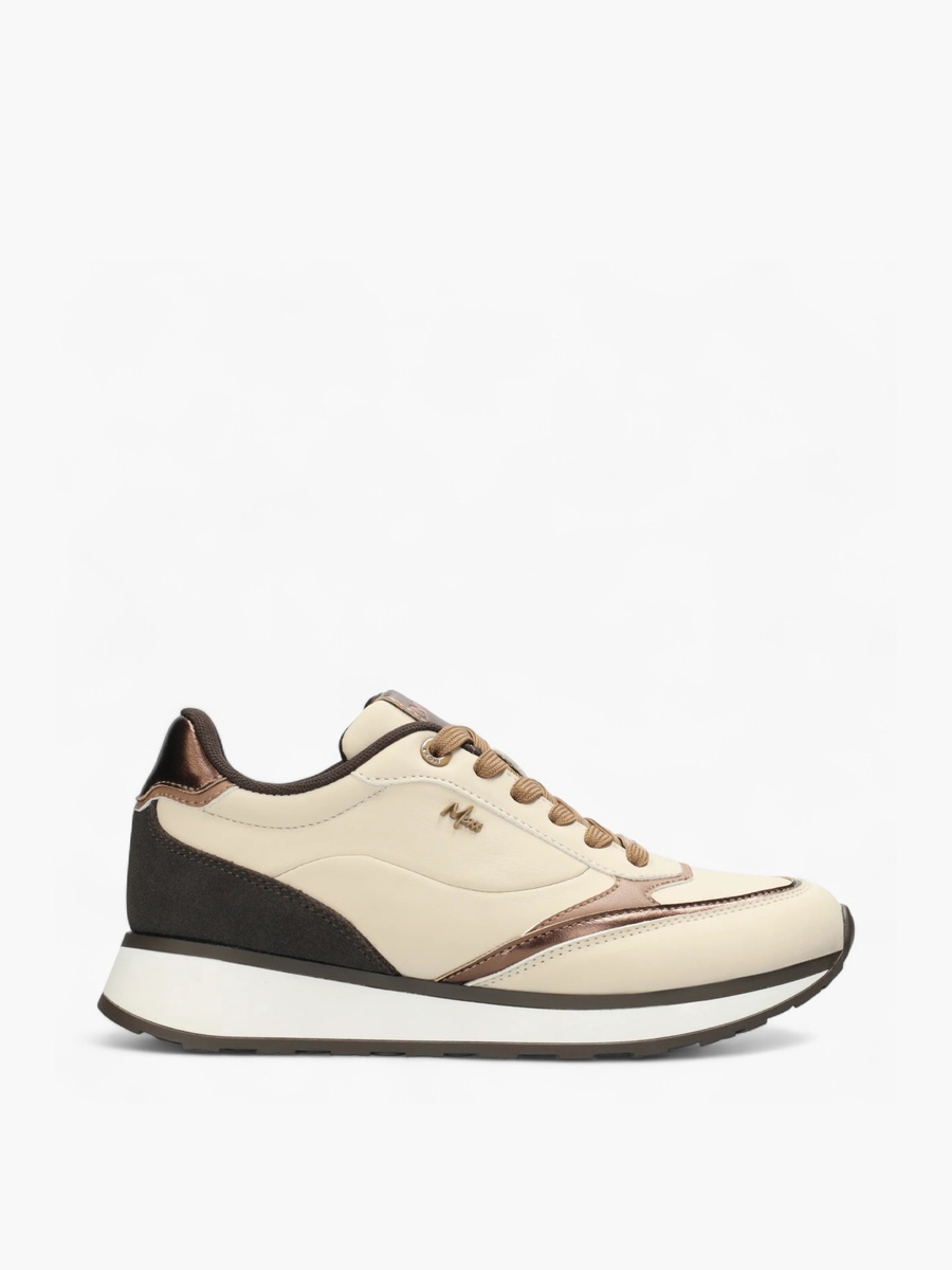 Panelled Lace-Up Sneakers
