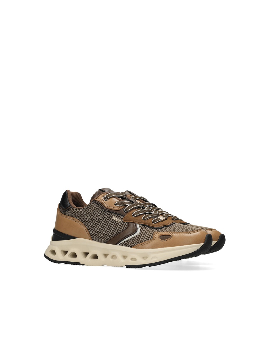 Textured Sneakers with Lace-Up Closure