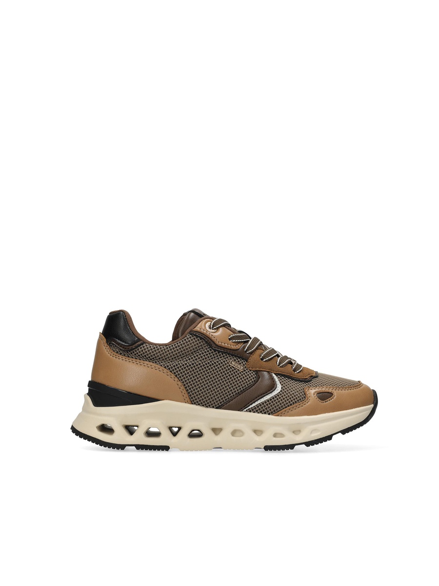 Textured Sneakers with Lace-Up Closure