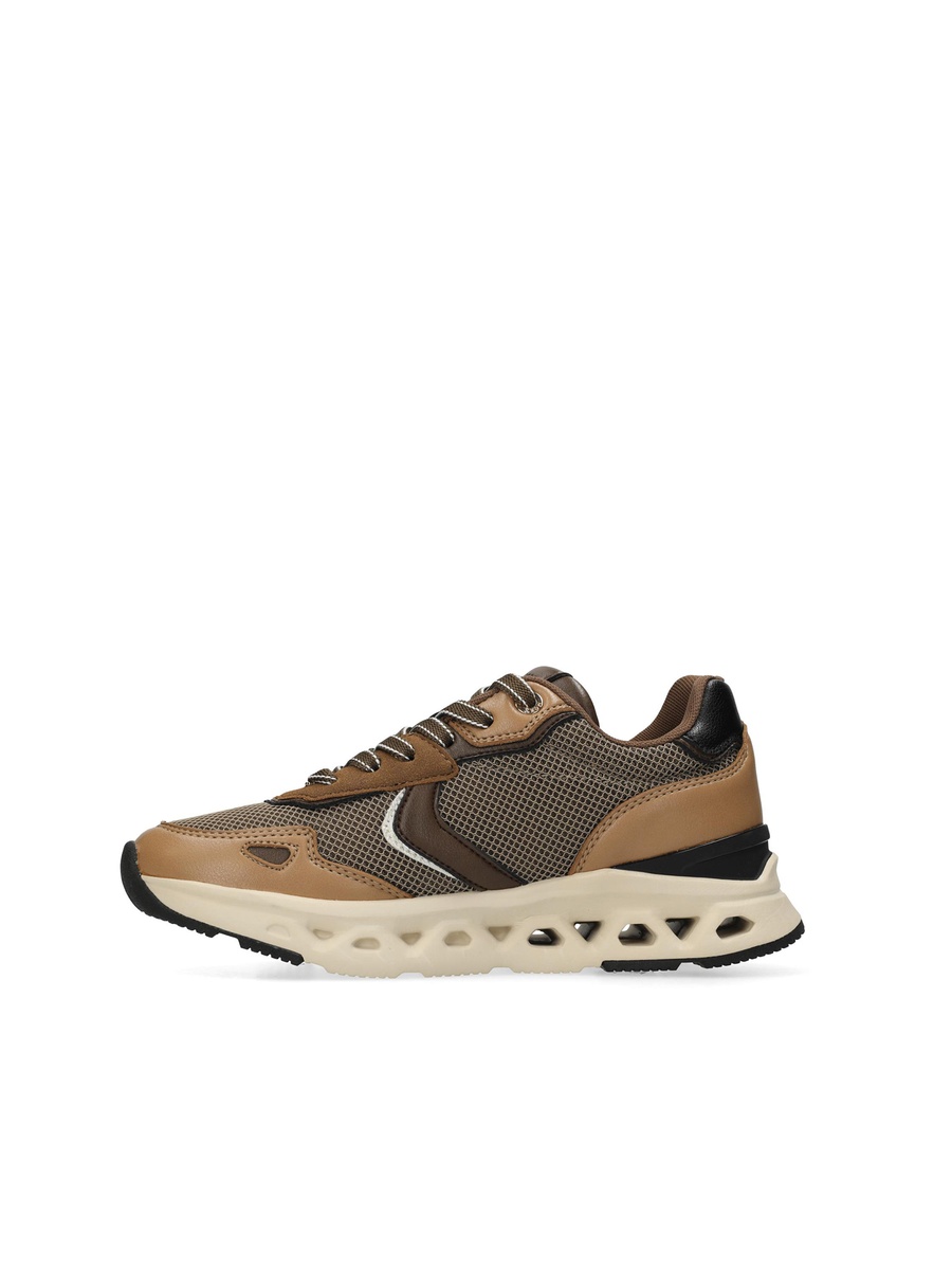 Textured Sneakers with Lace-Up Closure