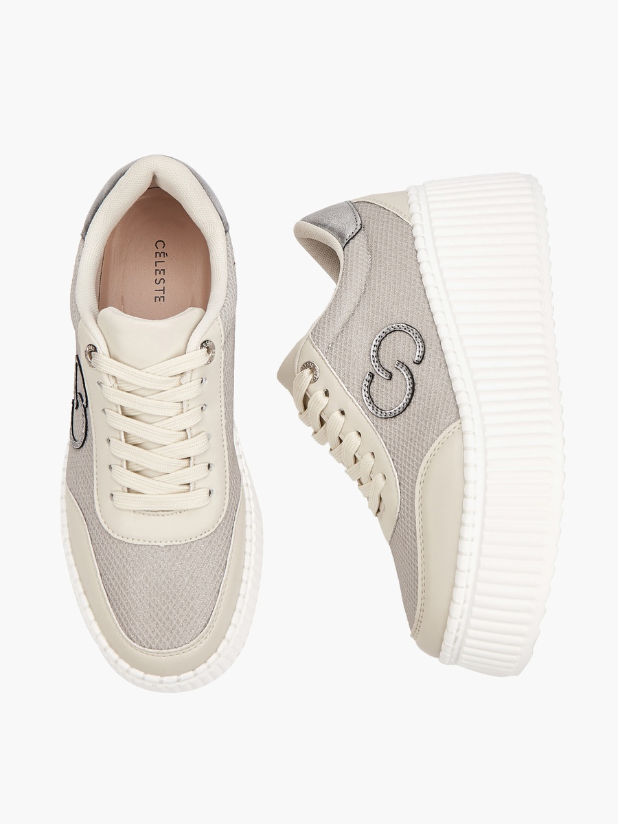 Women Logo Applique Lace-Up Sneakers
