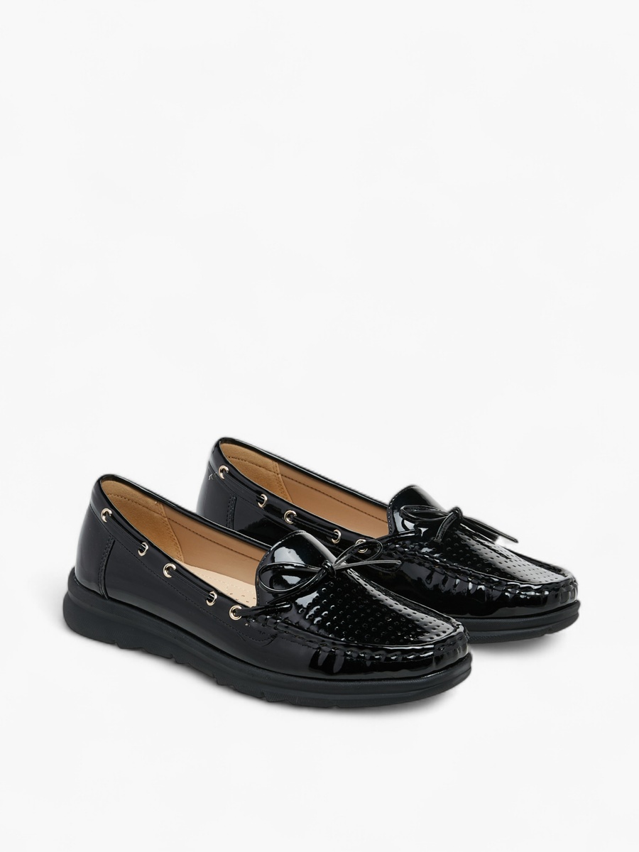Bow Accent Slip-On Loafers