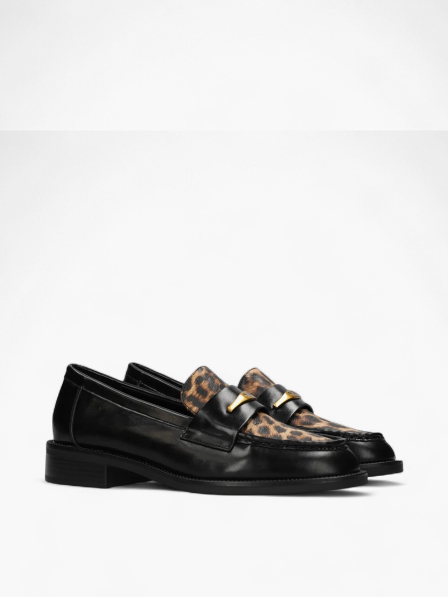 Animal Print Slip-On Loafers