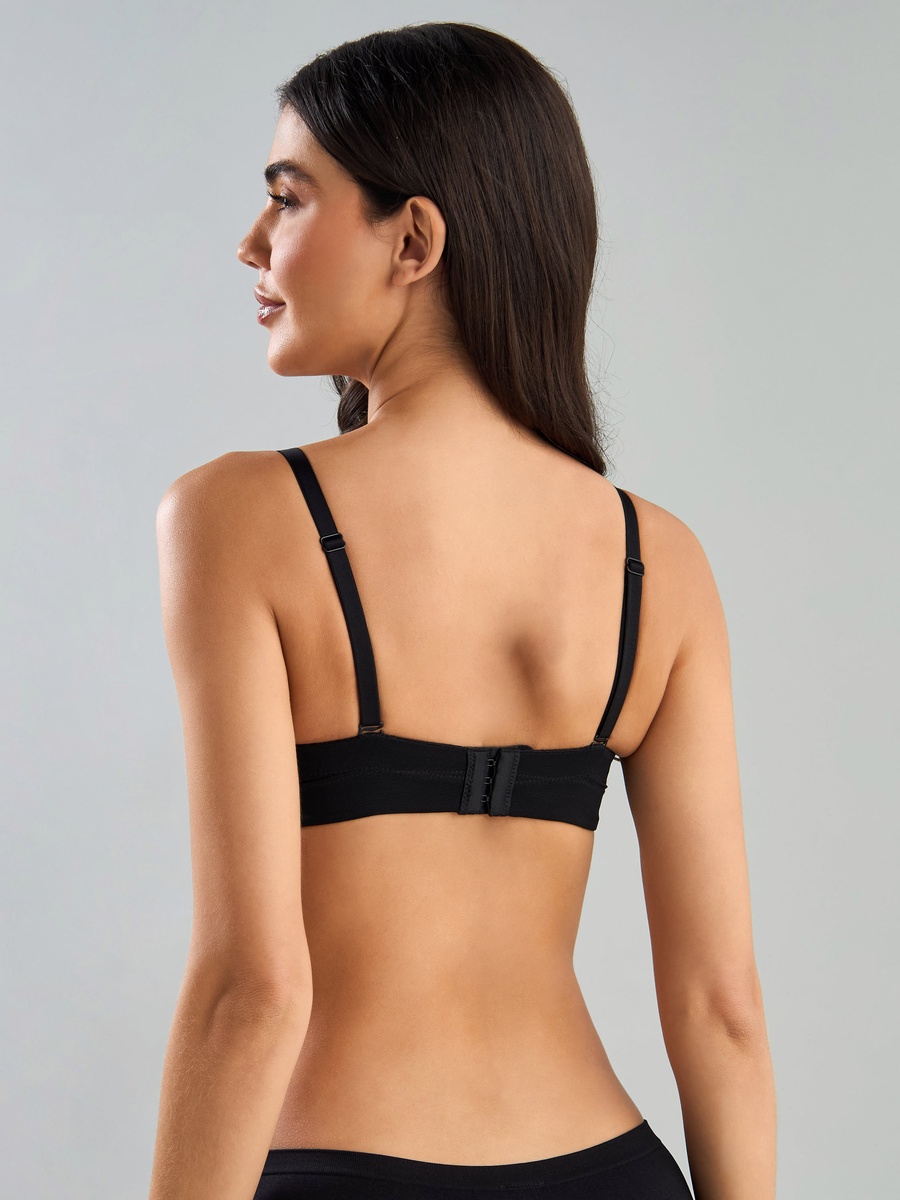 Plain Padded Wired Multi-Way Balconette Bra