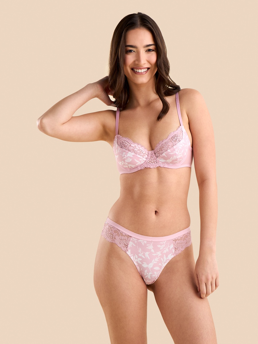 Pack of 2 - Lace Inserts Non Padded Bra
