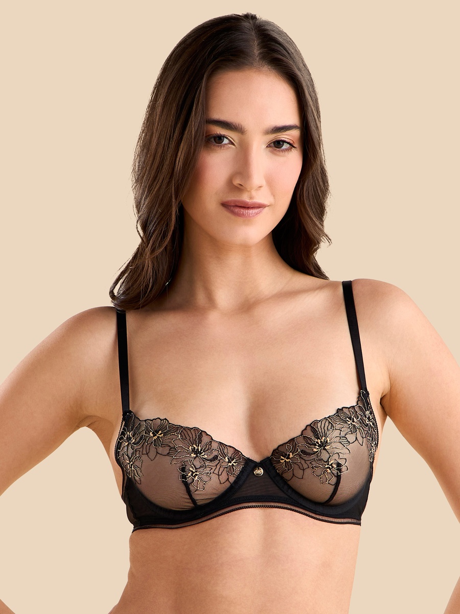 Embroidered Non Padded Bra