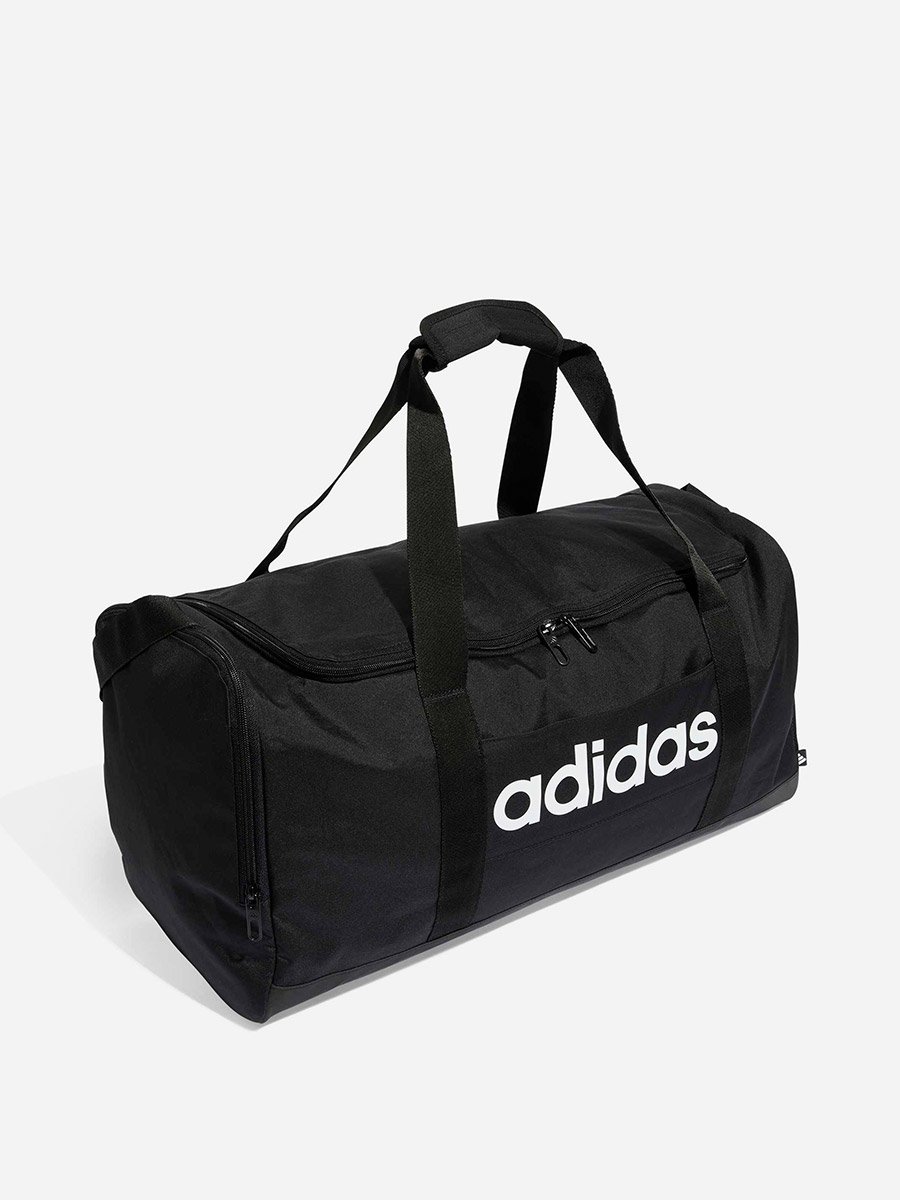 Linear Medium Unisex Duffel Bag Black