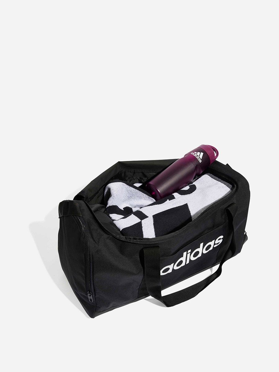 Linear Medium Unisex Duffel Bag Black