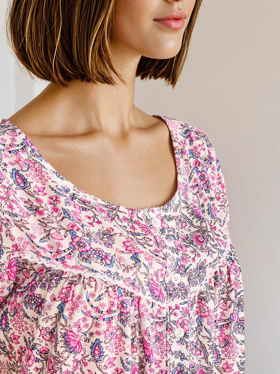 Floral Print Night Gown