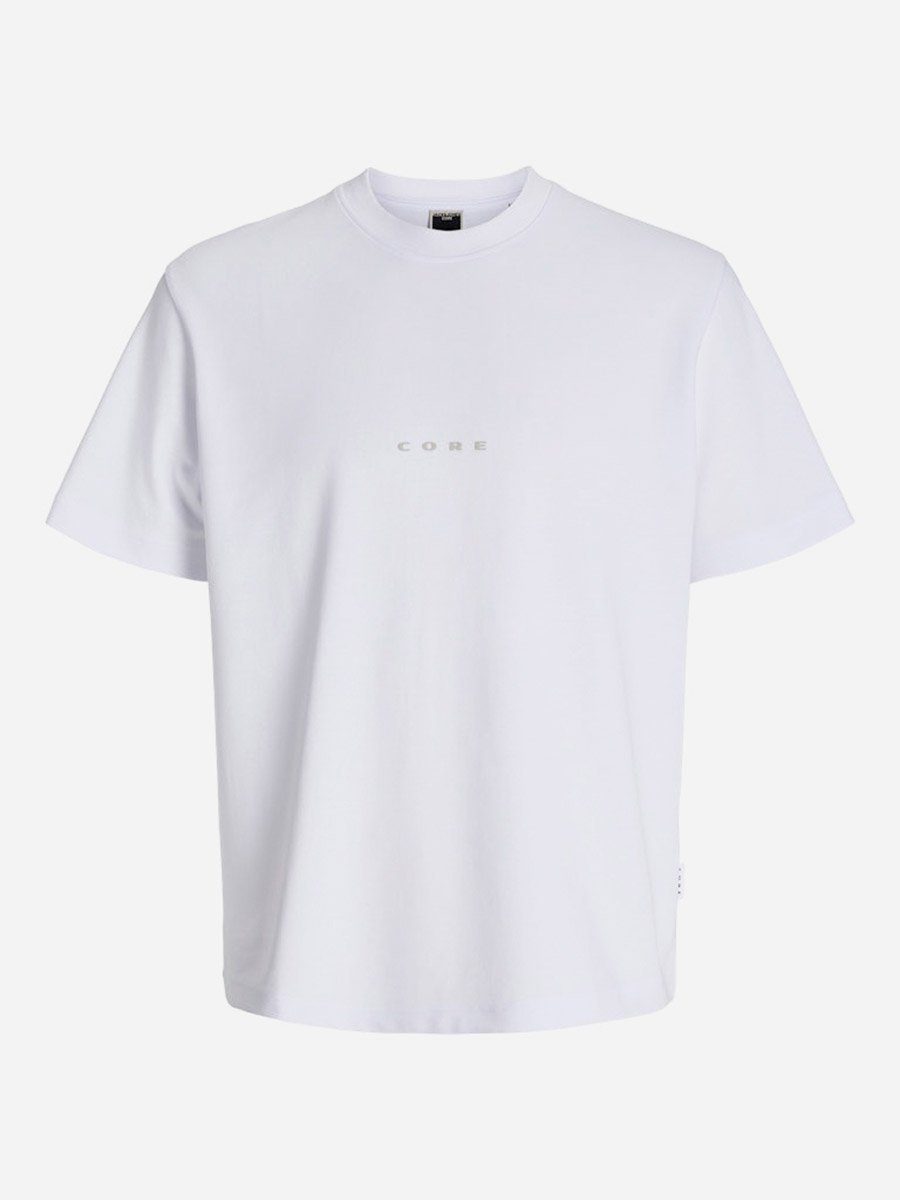 JCOSTANCE Back Text Print Crew Neck T-Shirt