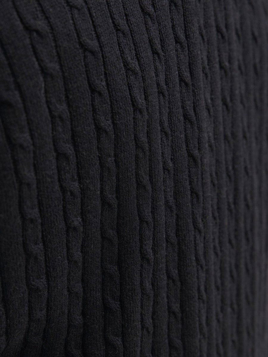 JJEEMIL Textured Cable Knit Sweater