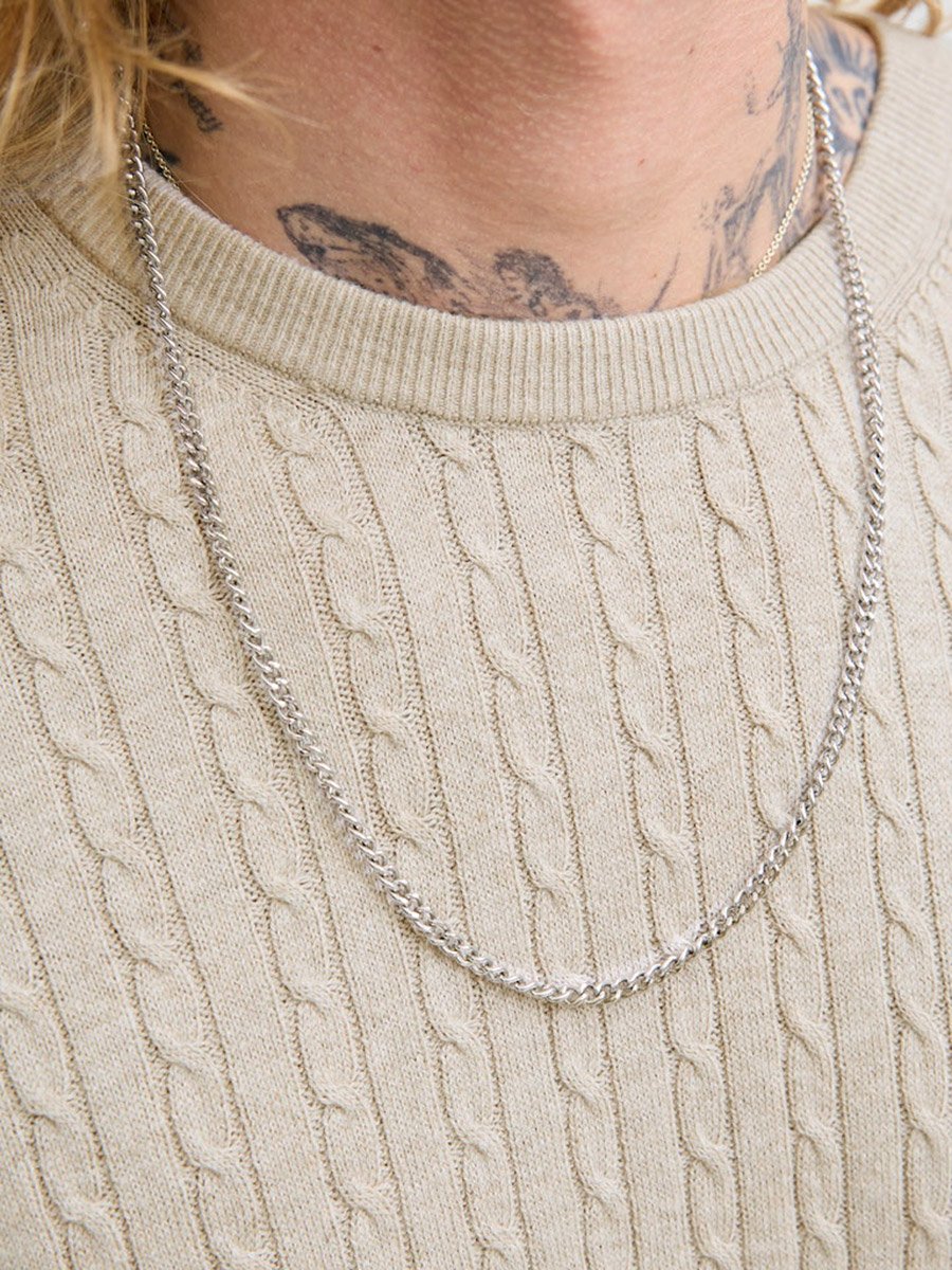 JJEEMIL Textured Cable Knit Sweater