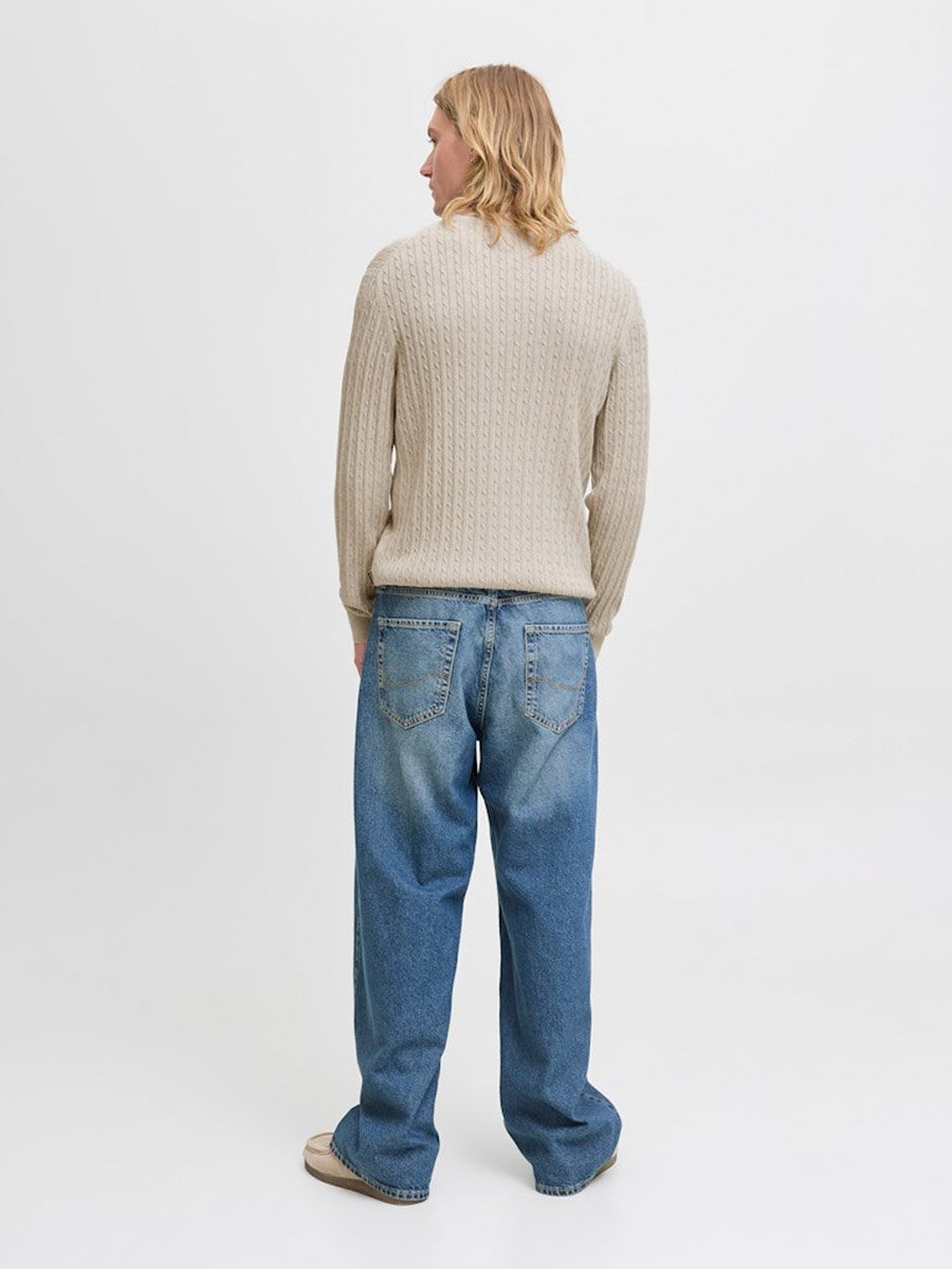 JJEEMIL Textured Cable Knit Sweater