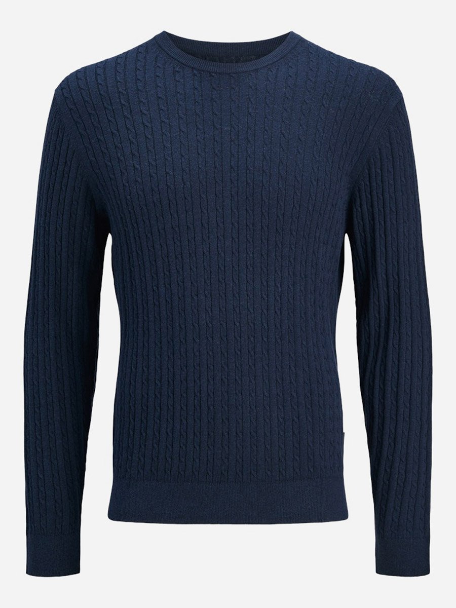 JJEEMIL Textured Cable Knit Sweater