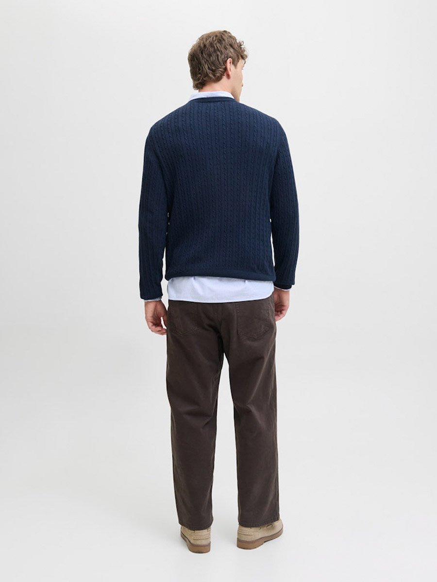 JJEEMIL Textured Cable Knit Sweater