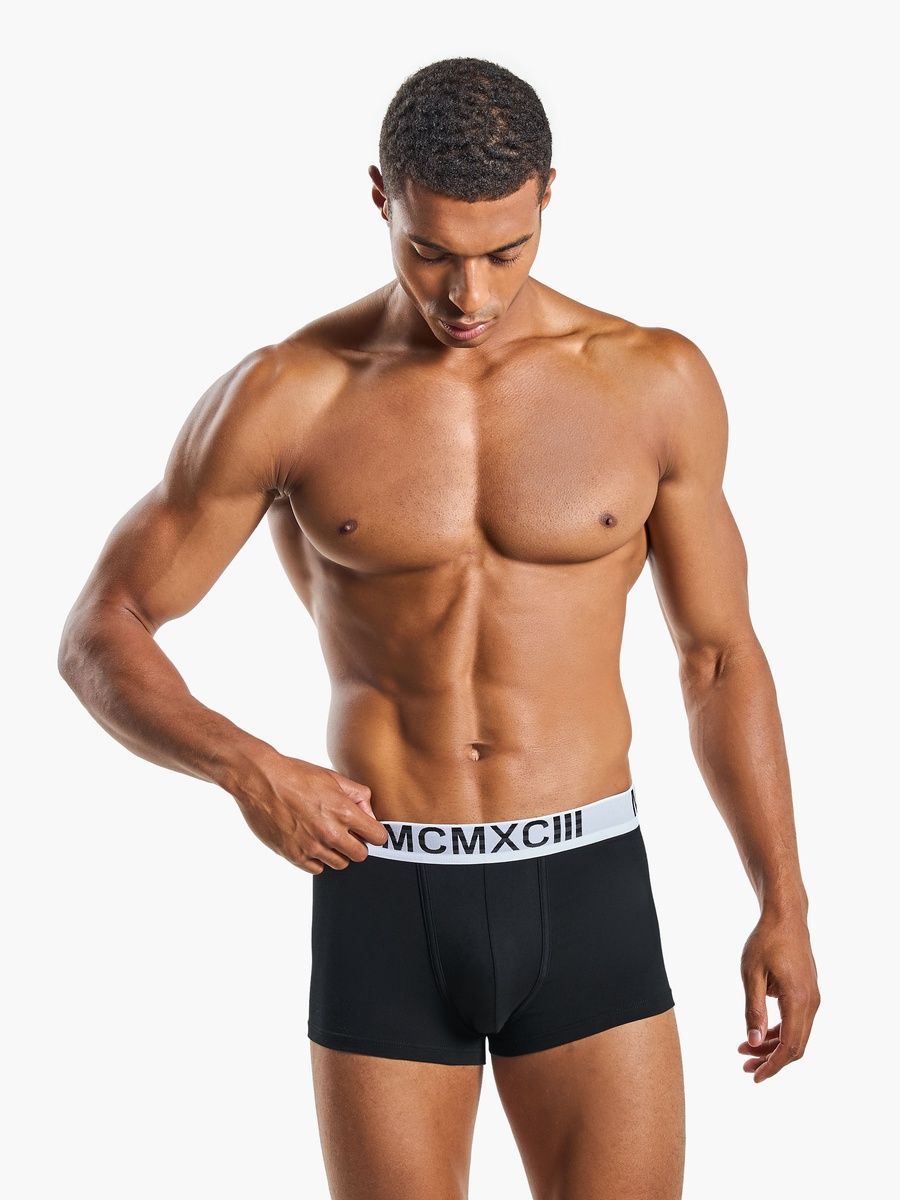 Set of 3 - Trunks with Elasticated Waistband and Antibacterial Protection