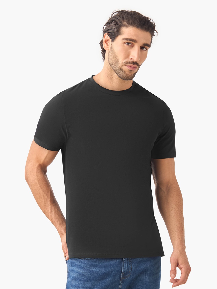 Set of 2 - Slim Fit Crew Neck T-Shirt with Short Sleeves