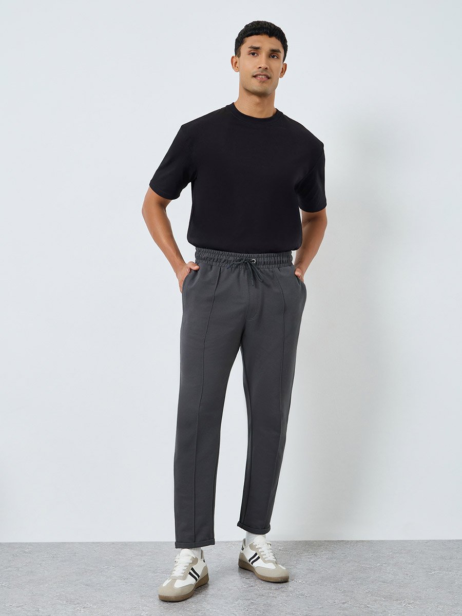 Men Charcoal Slim Fit Joggers
