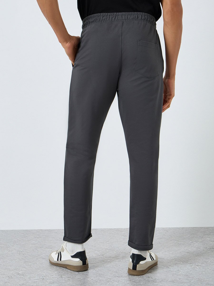 Men Charcoal Slim Fit Joggers