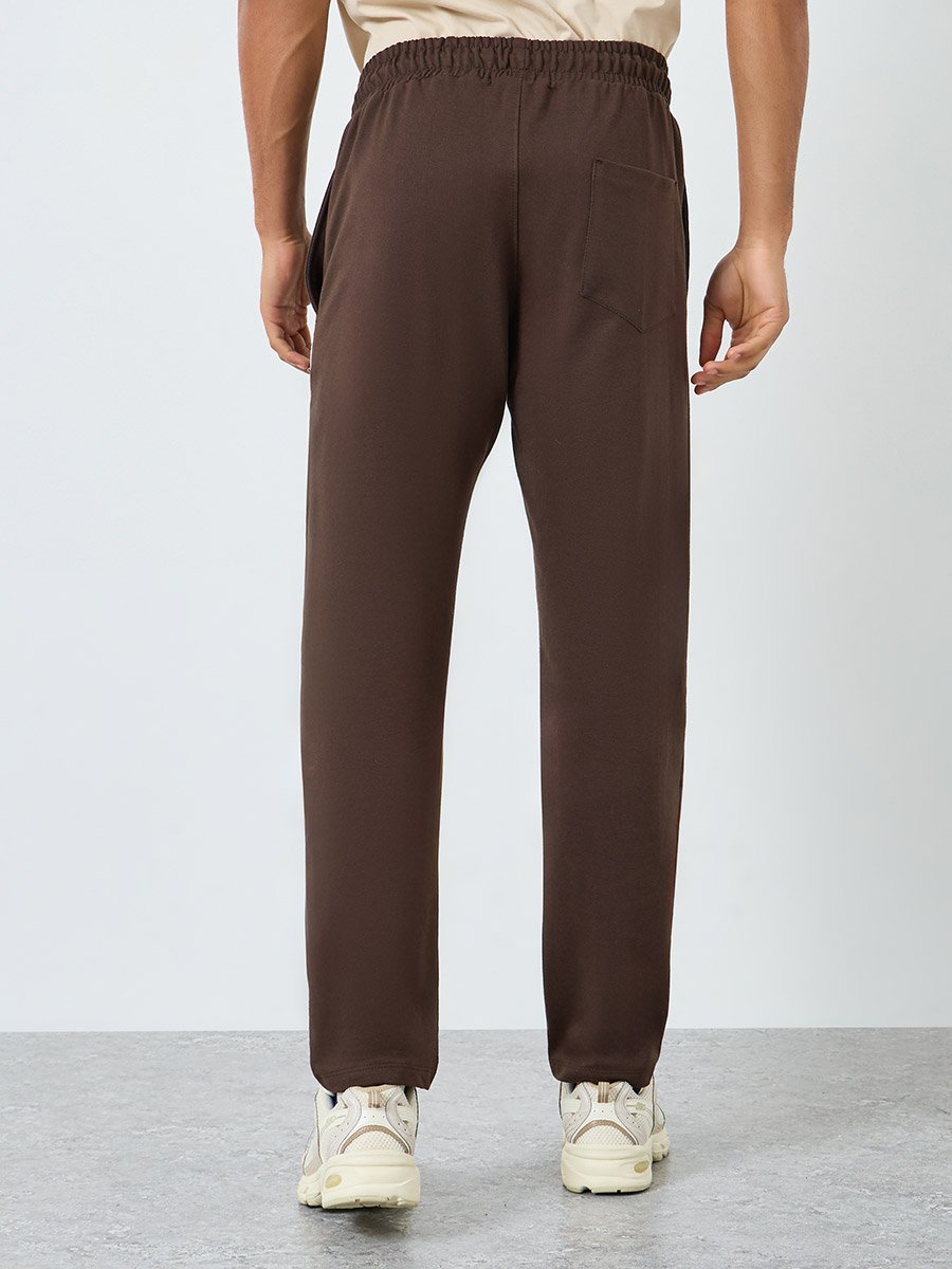 Men Slim Fit Terry Paneled Elasticated Joggers