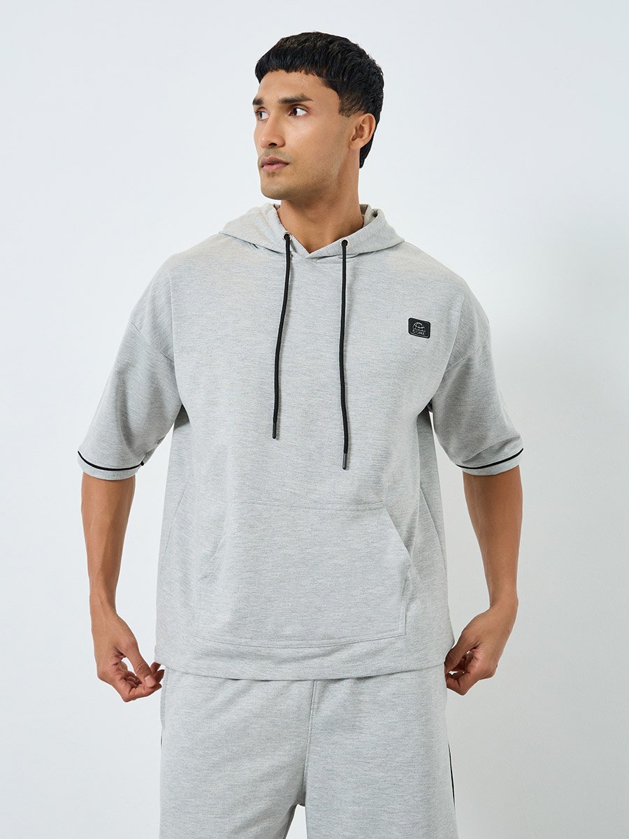 Men Hooded Oversized T-Shirt and Shorts Co-Ords