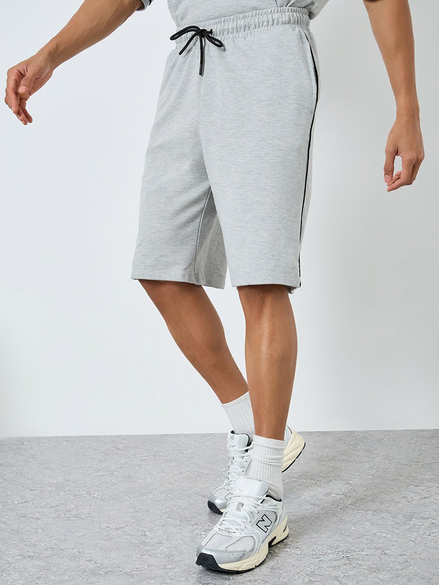Men Hooded Oversized T-Shirt and Shorts Co-Ords