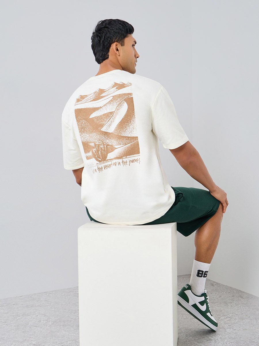 Men Graphic Oversized T-Shirt and Shorts Co-Ords