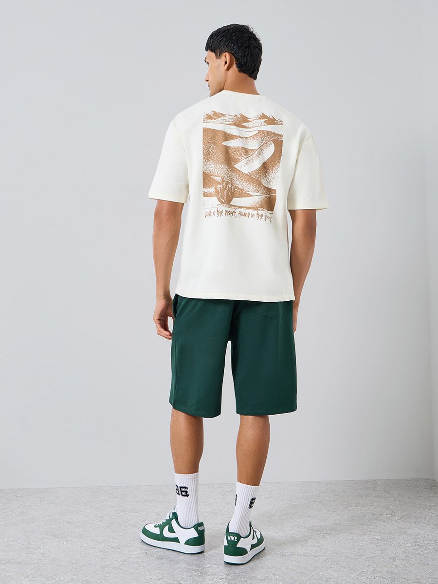 Men Graphic Oversized T-Shirt and Shorts Co-Ords