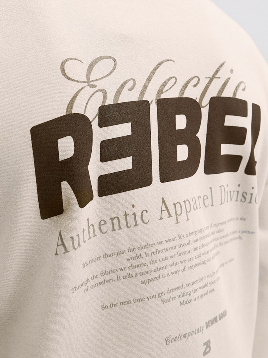 JREBJIM Back Text Graphic Sweatshirt