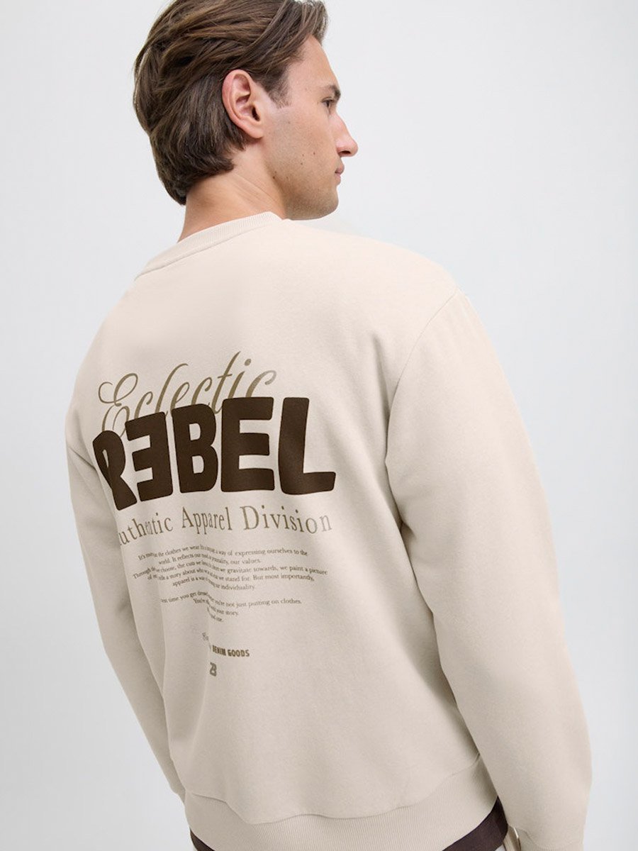 JREBJIM Back Text Graphic Sweatshirt