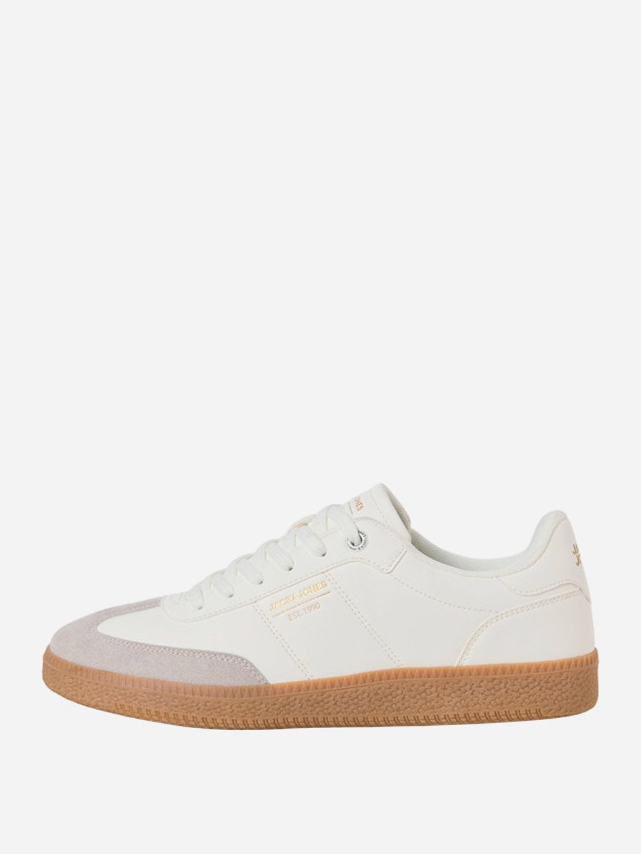 Men White Panelled Lace Up Sneakers