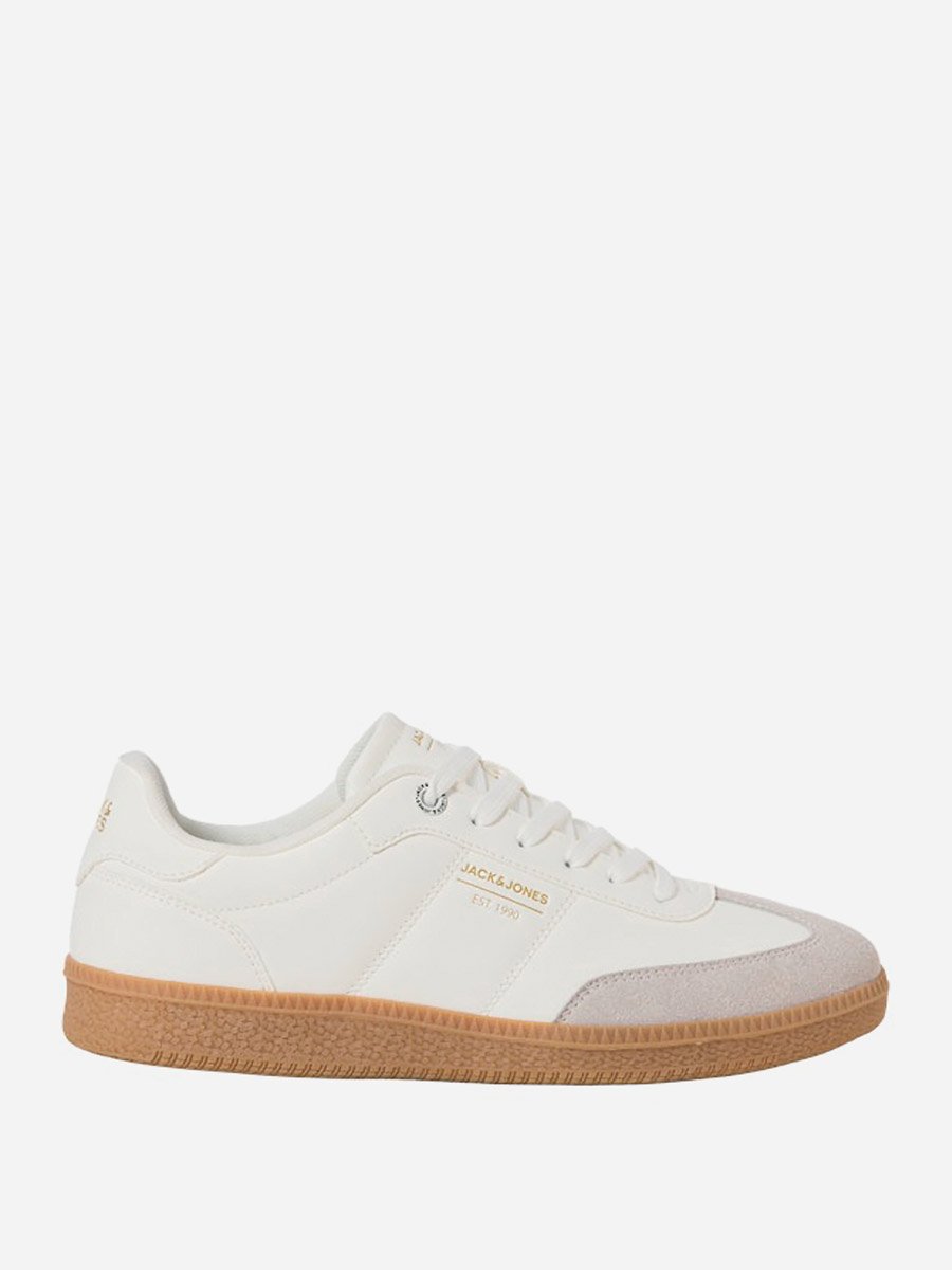 Men White Panelled Lace Up Sneakers