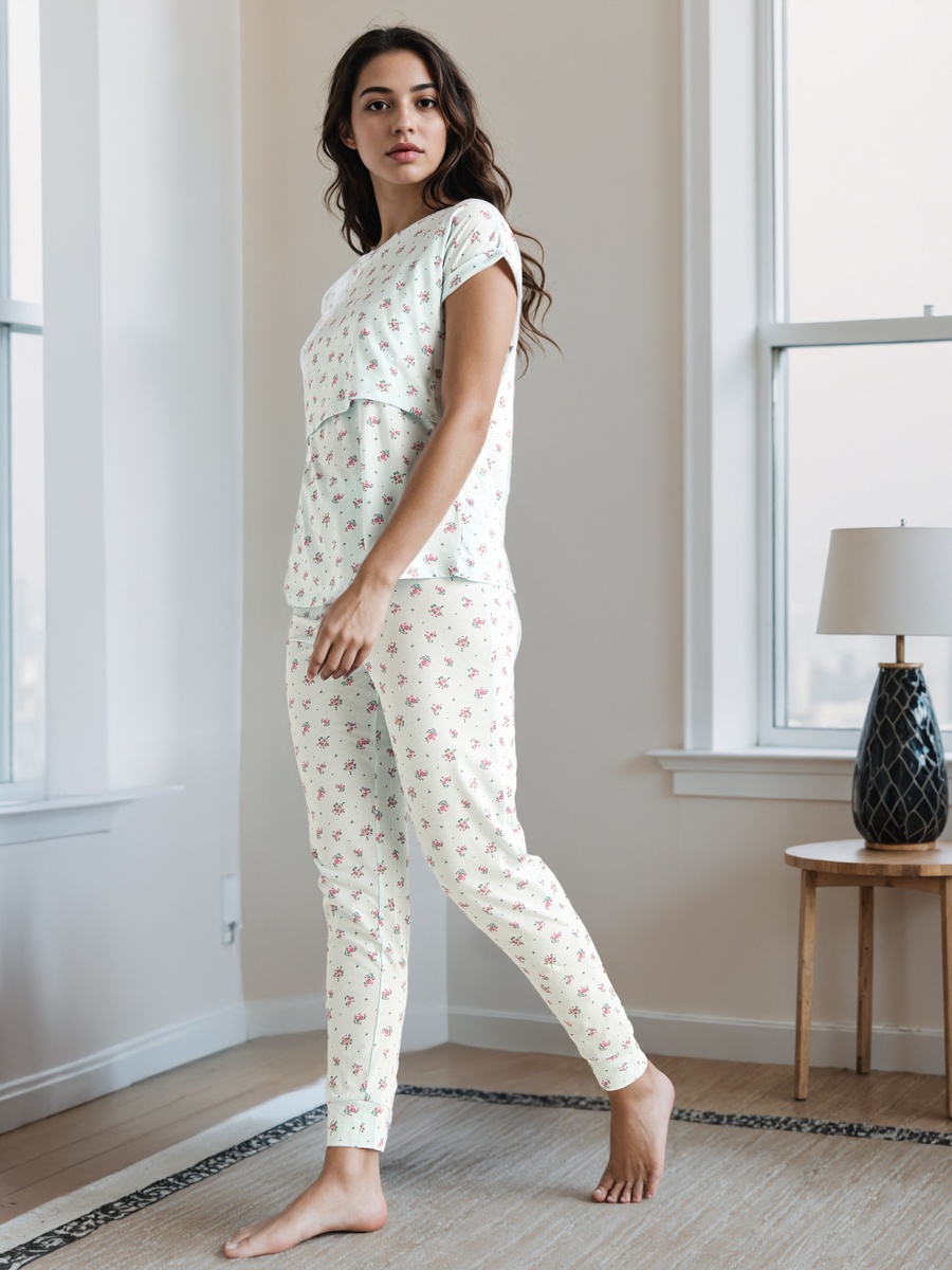 Printed Maternity Pyjama Set